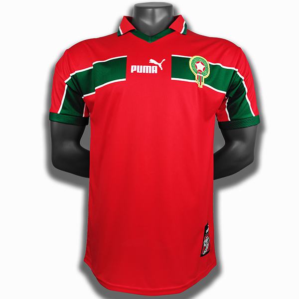 Morocco home retro soccer jersey maillot match men's first sportwear football shirt 1998-1999